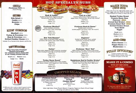 firehouse subs lexington menu|More.